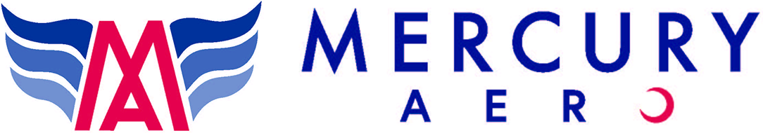 Mercury Aero logo with stylized wings.